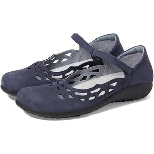 Naot Womens Agathis Mary Jane Flats EU 42 US 11 Navy Velvet Nubuck GUC